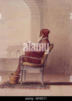 . Anglais : Un portrait de Maharaja Ranjit Singh, du Punjab, 1780-1839, par Emily Éden ; Londres, 1844 . 1844. Emily Eden 18 Un portrait de Ranjit Singh, Banque D'Images