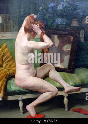 . English : Femme rousse au miroir . 17 avril 2016, 12:01:56. Georges A. L. Boisselier 177 Femme rousse au miroir Banque D'Images