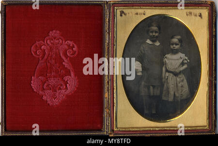 . Portrait de Charley Longfellow (à gauche) et Erny Longfellow (à droite), ch. 1849. . 1849 CharleyLongfellow ErnyLongfellow 61849 NationalParkService US Banque D'Images