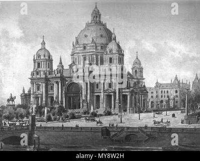 . Deutsch : ABB Illustrirte Zeitung. aus Nr. 2813 vom 27. Mai 1897, S. 676 Der neue Dom à Berlin nach senneur Vollendung. Nach dem Entwurf des GES. Regierungsraths Pr. J. C. Raschdorff gezeichnet Georg von Junghändel Vgl. REF. S. 677 : Unsere figure, die eine vom dans trefflicher Junghändel Architekten Georg Weise gezeichnete Perspective des Entwurfs gibt, zeigt die Lage des gewaltigen Bauwerks unter den umgebenden Bauten. Wir sehen diesseits des Spreearms auf den Schinkelplatz, vor uns Schlossfreiheit und Lustgarten,mit dem Denkmal Friedrich Wilhelm III. geschmückt, dahinter erhebt sich der Banque D'Images