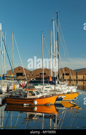 Soirée d'été à Shoreham Port, Southwick, West Sussex, UK. Banque D'Images