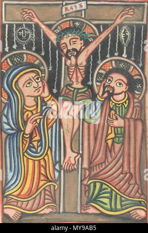 . Alwan - Codex manuscrit biblique éthiopien (je pense que c'est le Codex Alwan 28) . 20e siècle. Inconnu 35 28 Alwan Codex manuscrit biblique éthiopien (a) Banque D'Images