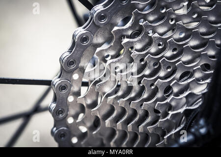 Cassette arrière vélo Banque D'Images