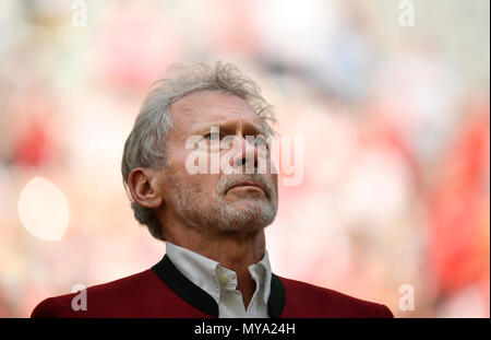 Ancien Paul Breitner FC Bayern Munich, Portrait, Allianz Arena, Munich, Bavière, Allemagne Banque D'Images