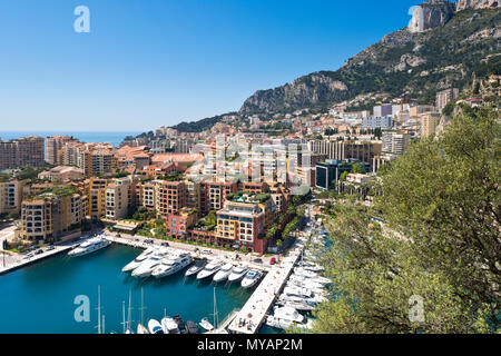 Le port de Fontvieille, Monaco Banque D'Images