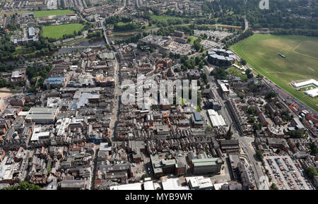 Vue aérienne de Chester, Cheshire, Royaume-Uni Banque D'Images