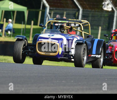 James Elvery, Caterham Seven 270R, Caterham Seven 270R Championnat, la fin de semaine des courses d'UK RCT, Brands Hatch, juin 2018, la course automobile, voitures, course, circuit Banque D'Images