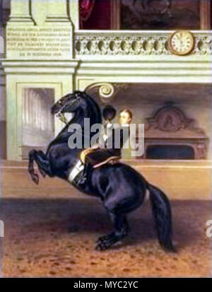 . Le prince héritier Rodolphe d'Autriche (1858-89) sur l'École d'équitation à l'hiver de la Hofburg, ce support présente le monument protégé avec le numéro 20116 en Autriche. (Communes, de) . Entre 1858 et 1878. Inconnu 127 Prince Rudolph de l'Autriche l'École Espagnole Banque D'Images