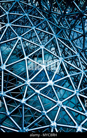 Structure métal bleu abstrait Banque D'Images