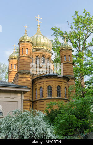 Eglise orthodoxe russe chapelle funéraire de Maria Pavlovna à Weimar en Allemagne Banque D'Images