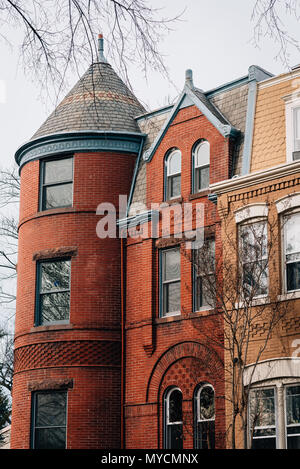 Les maisons en rangée dans Capitol Hill, Washington, DC Banque D'Images