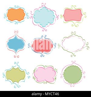 Ensemble de cadres vintage Illustration de Vecteur