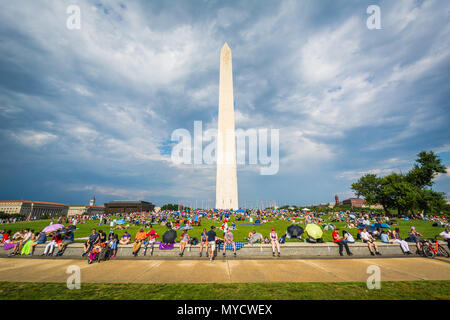 Le Washington Monument le 4 juillet, à Washington, DC Banque D'Images