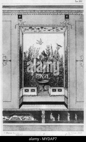 . Disegno degli affreschi dell'auditorium mecenatis 1874 circa . ancient roman âge. voir fichier ou catégorie 141 Disegno degli affreschi dell'mecenatis vers 1874, auditorium Banque D'Images