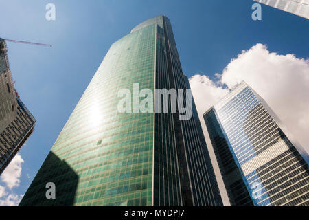 Des gratte-ciel, Moscou, Russie. Photographié en août 2015. Banque D'Images