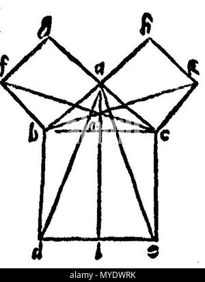 . Italiano : Disegno per gli Elementi di Euclide - edizione tradotta da Niccolo Tartaglia . 29 septembre 2013, 15:51:42. Niccolo Tartaglia, 1565 Euclid 170 038r Banque D'Images