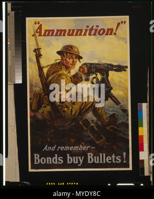 Des munitions et se souvenir - obligations acheter bullets - Vincent 1918 Lynel. Banque D'Images