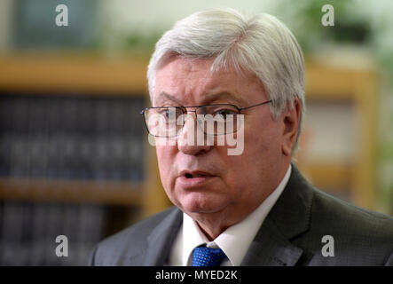 Prague, République tchèque. 07Th Juin, 2018. Anatoliy Torkounov, le recteur de l'institut d'état de Moscou des relations internationales (MGIMO), assiste à la première tchèque-russe forum de discussions ont porté sur la coopération dans l'éducation et de rendre les archives russes accessible au les scientifiques tchèques de Prague, en République tchèque, le 4 juin 2018. Credit : Katerina Sulova/CTK Photo/Alamy Live News Banque D'Images