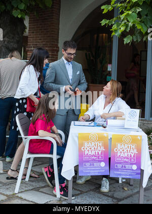 Monza, Italie. Juin 2018, 5ème. Barth Italia charity event : cocktail, afin de recueillir des fonds au profit de la Barth syndrome association Credit : paysages italiens/Alamy Live News Banque D'Images