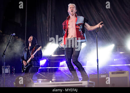 Toronto, Ontario, Canada. 6 juin, 2018. NICHOLAS PETRICCA à pied de "la Lune" à l'étape de Budweiser à Toronto. Crédit : Igor/Vidyashev ZUMA Wire/Alamy Live News Banque D'Images