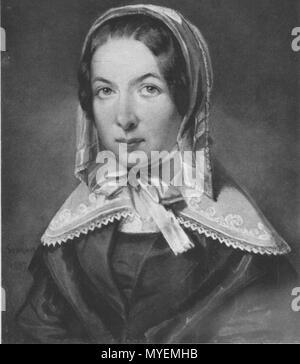 . Fredrika Bremer (1801-1865) . 1843. Johan Gustaf Sandberg (1782-1854) 190 Fredrika Bremer peint par Sandberg, 1843 Banque D'Images