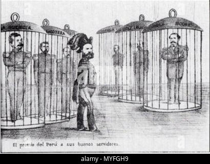 222 Guerra del Pacífico Caricatura 1879-1884 47 Banque D'Images