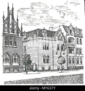 . Anglais : ancienne maison de fraternité étudiante de Corps:Borussia Greifswald / Allemagne, Arndtstrasse 10 Deutsch : Früheres Haus des corps de:Borussia Greifswald, Arndtstr. 10 . avant 1910. 220 inconnu - Haus Borussia Greifswald Banque D'Images