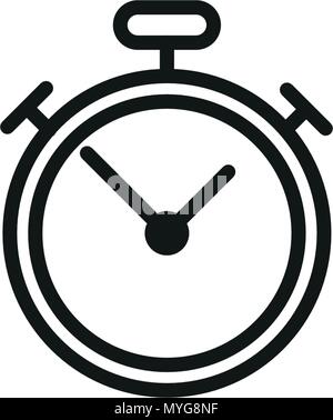 Réveil icône minimaliste Illustration de Vecteur