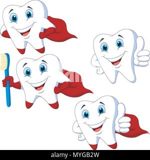 Dents Cartoon collection Illustration de Vecteur