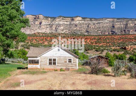 Homestead historique appelé la mâcher Ranch sur l Echo Park road à Dinosaur National Monument, Colorado. Banque D'Images