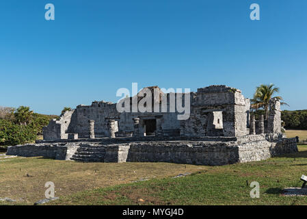 Ruines de la cité maya, Tulum quintana Roo, Mexique Banque D'Images