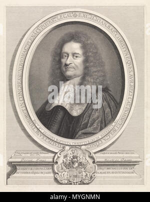 . Anglais : une gravure 1700 par Pieter van Schuppen à partir d'un portrait de Jean-Baptiste Christyn fait ch. 1678 . 1700. Pieter van Schuppen 271 Jean-Baptiste Christyn, chancelier de Brabant Banque D'Images