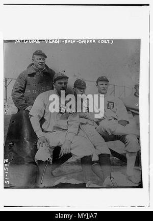 Deacon McGuire, Bush Donie, Bobby Veach, Del Gainor, Detroit AL (baseball) Banque D'Images