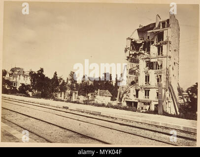 . Anglais : Les ruines de Paris et de ses environs 1870-1871 : 100 Photographies : Premier Volume. Par A. Liébert, texte par Alfred d'Aunay. Auteur : Alfred d'Aunay (Français) Date : 1870-71 Médium : Épreuve épreuves à partir de négatifs sur verre Dimensions : env. : Images 19 x 25 cm (7 1/2 x 9 13/16 in.), ou les supports de marche arrière : 32,8 x 41,3 cm (12 15/16 x 16 1/4 in.), ou l'inverse de la ligne de crédit Classification : Albums : Joyce F. Menschel Fonds Bibliothèque Photographie 2007 NUMÉRO D'ACCESSION : 2007.454.1.1-.33 . 1870-71. Alphonse Liébert J. (Français, 1827-1913) 321 Les ruines de Paris et de ses environs, 1870-1871 Banque D'Images