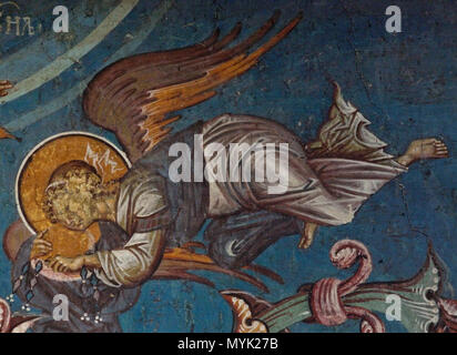 . Anglais : Détail de fresque Loza Nemanjića,Angel,Visoki Dečani,Serbie. 1346/1347. XIV siècle peintre serbe 331 Loza Nemanjica Decani b 6 Banque D'Images