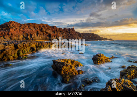 Seascape,falaises de Los Gigantes vu du cap de Punta del teno, Tenerife Banque D'Images