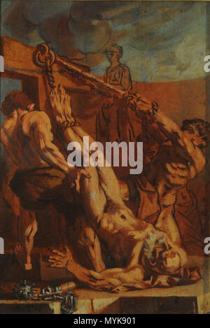 . Le Martyre de Saint Pierre . Español : 'Martirio de San Pedro' . 6 mai 2015. MNBAArgentina 352 Martirio de San Pedro Banque D'Images