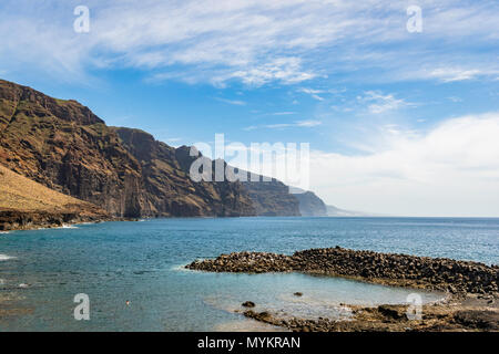 Acantilado de los Gigantes, falaises de Los Gigantes, vue de Punta de Teno, Tenerife, Canaries, Espagne Banque D'Images