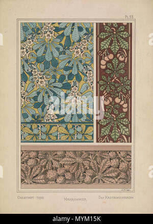 . Anglais : Planche 53 de 'La plante et ses applications ornementales' . 1896. Juliette Milesi 349 Marronnier 2 Banque D'Images
