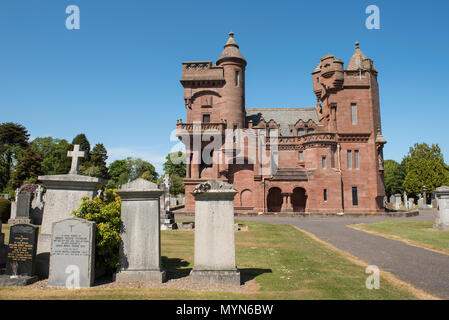 Patrick Allan Fraser la chapelle mortuaire de la famille et de l'Ouest mausolée, cimetière, Arbroath, Angus, Scotland. Banque D'Images