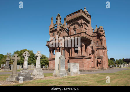 Patrick Allan Fraser la chapelle mortuaire de la famille et de l'Ouest mausolée, cimetière, Arbroath, Angus, Scotland. Banque D'Images