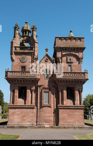 Patrick Allan Fraser la chapelle mortuaire de la famille et de l'Ouest mausolée, cimetière, Arbroath, Angus, Scotland. Banque D'Images