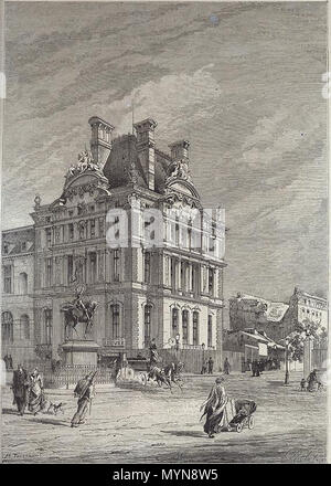 . Pavillon de Flore du Louvre 1875-1878 . 20 avril 2008. P. Philibert 412 Pavillon de Flore 1875-1878 Banque D'Images