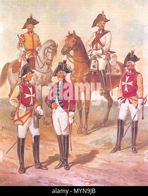 . Гвардейцы магистра Русский : Ордена Иоанна Иерусалимского . 18 век (25 mars 2006 (date d'origine)). D'origine inconnue a été uploader Bossa Nova Baby au ru.wikipedia 399 Orden Ierusalimskiy Banque D'Images