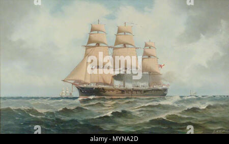 . Le HMS 'Penelope' . Entre 1885 et 1887. Henry J. Morgan (1839-1917) Peintre Description Date de naissance/décès 1839 1917 Contrôle d'autorité : Q21453346 415 HMS Penelope par Henry Morgan Banque D'Images