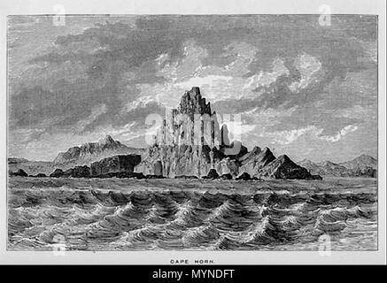 . Illustration de 'l'histoire d'Ida Pfeiffer et ses voyages dans de nombreux pays", Thomas Nelson and Sons, Londres, Paris et New York. 1879. 419 anonyme Pfeiffer le Cap Horn Banque D'Images