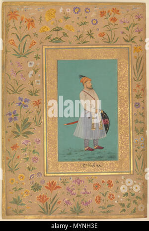 . 'Portrait d'Qilich Khan Turani', Folio du Shah Jahan Album Peinture de la'lchand calligraphe : Mir 'Ali (Haravi d. ca. 1550) Nom de l'Objet : Album Leaf règne : Shah Jahan (1628-58), recto Date : recto : ca. 1640 ; Verso : ca. 1530-50 Géographie : l'Inde Médium : Aquarelle, encre, opaque et d'or sur papier dimensions : H. 15 1/4 in. (38,7 cm) W. 10 5/16 in. (26,2 cm) Classification : Codices Credit Line : Achat, fonds Rogers et la Fondation Kevorkian, cadeau, 1955 Numéro d'Accession : 55.121.10.30 Cette oeuvre n'est pas à l'écran Partager Ajouter à MyMet Description La gardienne du portrait wa Banque D'Images