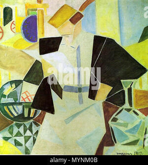 445 Rafael Barradas - Dama en el café, 1918 Banque D'Images