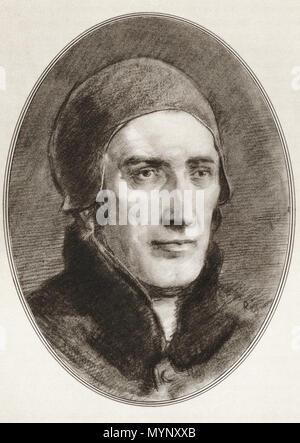 Nicolas Copernic, 1473 -1543. L'ère de la Renaissance polonaise mathématicien et astronome. Illustration par Gordon Ross, artiste et illustrateur américain (1873-1946), de la vie des hommes. Banque D'Images