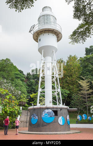 Le vieux phare en coin Maritime à Fort Canning Park à Singapour Banque D'Images